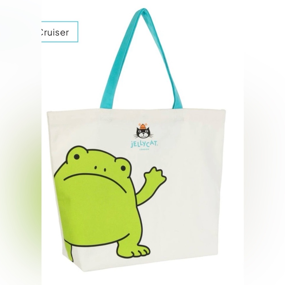 AUTHENTIC PURRKS SE Jellycat Ricky rain frog tote bag, enamel pin. SameDayShip